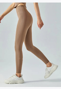 Yoga pants with no awkward lines, tight fitting, high elasticity, high strength, naked sensation, quick drying, fitness training Buyfinity