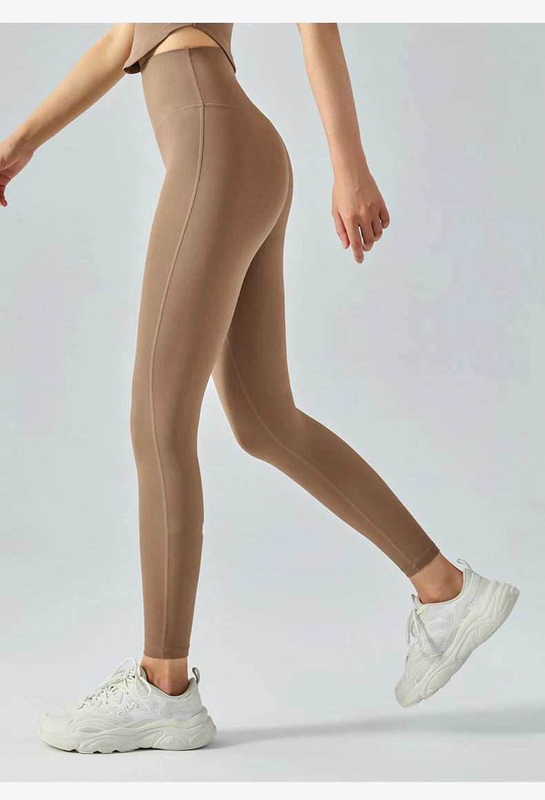 Yoga pants with no awkward lines, tight fitting, high elasticity, high strength, naked sensation, quick drying, fitness training Buyfinity