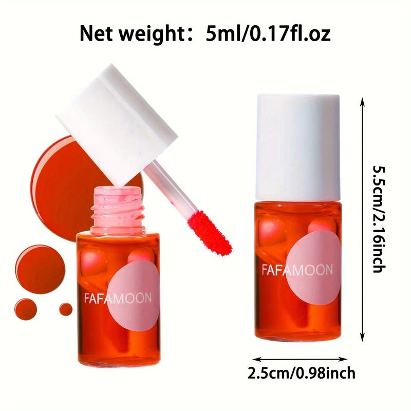 4 color Fruity Lip Tint Water Gloss Tint,Moisturizing Waterproof Liquid Lipstick, Non-Stick,High Pigment,Long-Lasting Colors Buyfinity