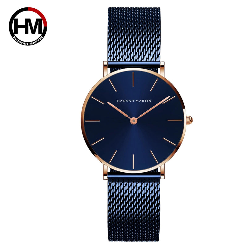 Top Brand Women Stainless Steel Mesh Belt Ultra-thin Rose Gold Dial Japanese Quartz Movement 36mm Minimalist Women Wrist Watches Buyfinity