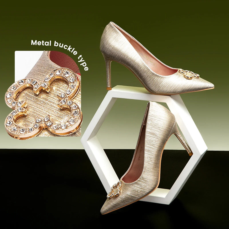 Heels CHCH Women's New High Quality Glitter Evening Shoes Women's Party Wedding Shoes 9cm Buyfinity