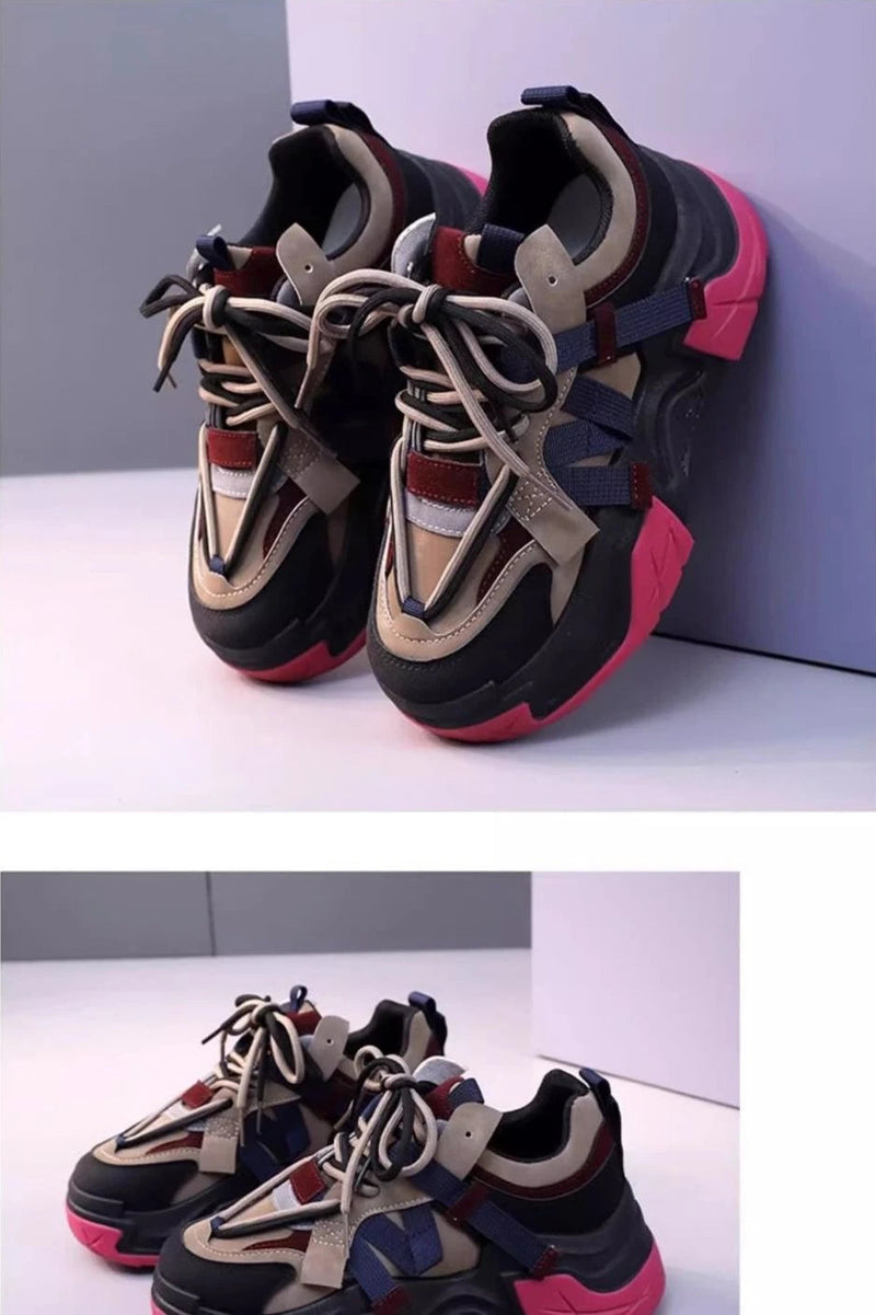 Sneakers Woman Footwear High on Platform Athletic Sports Spring Autumn Shoes for Women Trends 2024 Deals Korean New Casual Light Buyfinity