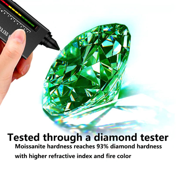 FIRERING 100% Real Emerald Cut Moissanite Downward Earrings 5x7MM GRA Certificate Passed Diamond Test Women Jewelry S925 Silver Buyfinity
