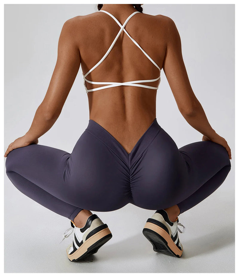 Yoga Pants Rear Rolled buttocks Peach Buttocks Women For Fitness High Waist Long Pants Women Hip Push UP Gym Women's Leggings Buyfinity
