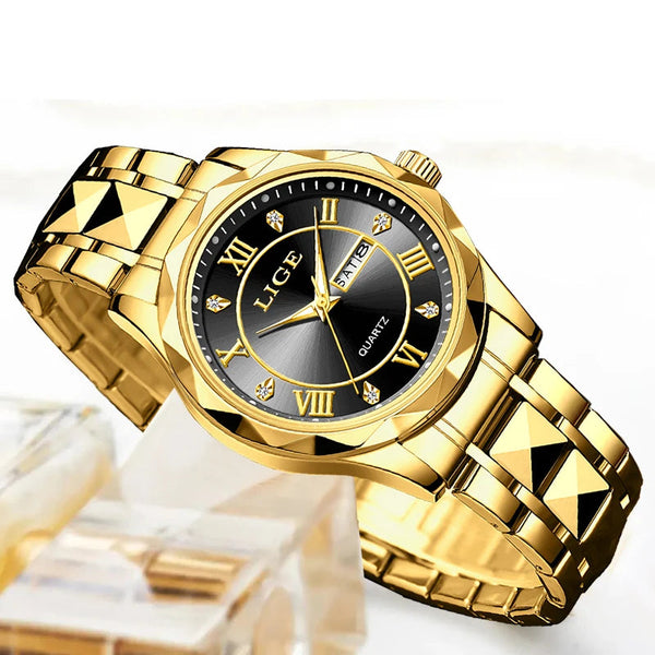 LIGE Casual Sport Watch Ladies Top Luxury All Steel Waterproof Quartz Watches For Women Fashion Gold Watch Women Montres Femmes Buyfinity