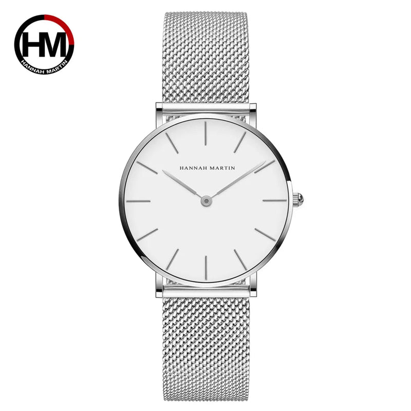 Top Brand Women Stainless Steel Mesh Belt Ultra-thin Rose Gold Dial Japanese Quartz Movement 36mm Minimalist Women Wrist Watches Buyfinity