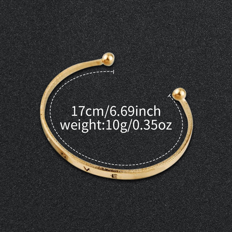 Fashion Women Elagant Watch Casual Simple Steel Strap Quartz Watch Love Bracelet 2PCs Set Temperament Wearing Style Buyfinity