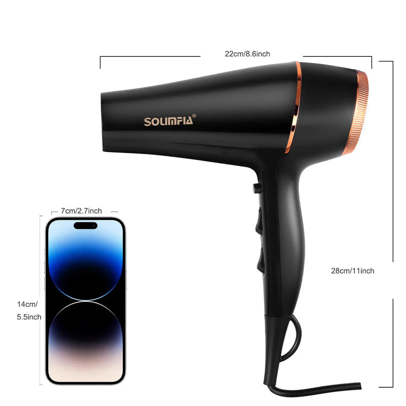 6-Level Professional Hair Dryer Salon Industrial Grade Quick Drying High Temperature Hair Styling Tool Barbecue for Home Buyfinity