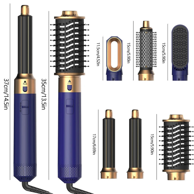 6 in 1 Hair Dryer Brush Detachable Airflow Comb Curler Straightening Brush Heat Control Styler for Smooth Hair Buyfinity