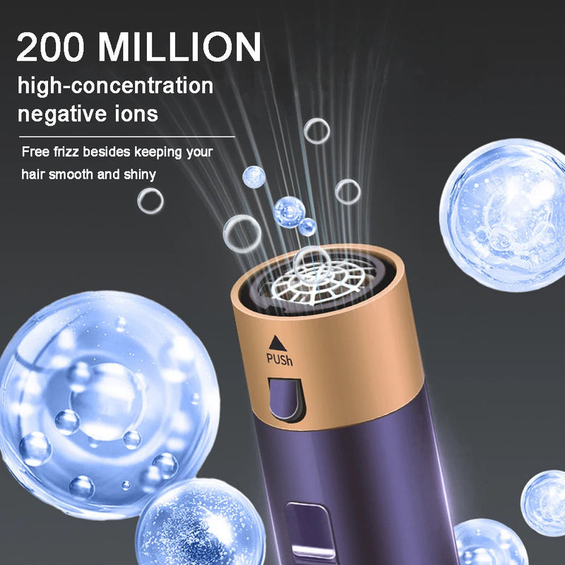 6 in 1 Hair Dryer Brush Detachable Airflow Comb Curler Straightening Brush Heat Control Styler for Smooth Hair Buyfinity