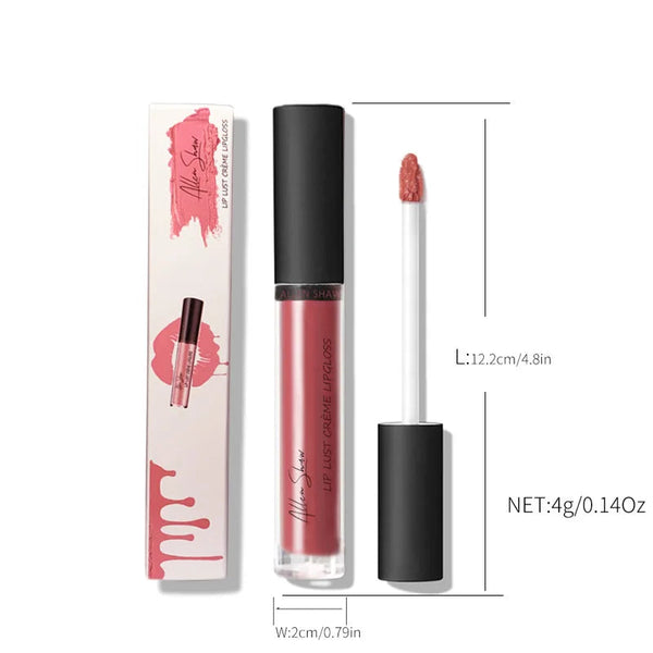 12 Colors Sexy Women Lipstick Waterproof Long Lasting Moist Lip Gloss Vivid Colorful Lipgloss Women Makeup maquiagem Buyfinity