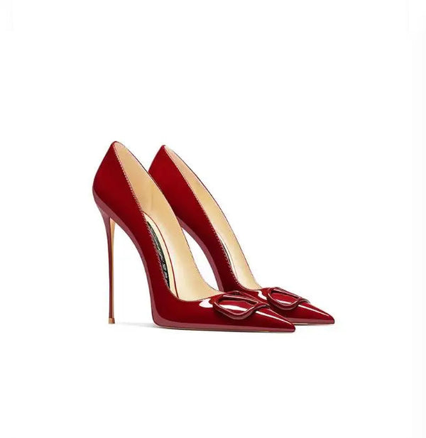Women's Leather High Heels, Luxurious and Elegant Shoes, Shallow Mouth, Fashionable, Wedding Buyfinity