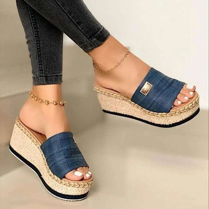 Sandals - Women'S Platform Sandals, Wedge Heel,  Straps, Summer Beach Fashion Sapatos Femininos босоножки летние Sandalias Buyfinity