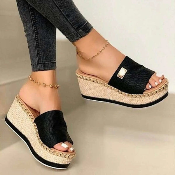 Sandals - Women'S Platform Sandals, Wedge Heel,  Straps, Summer Beach Fashion Sapatos Femininos босоножки летние Sandalias Buyfinity