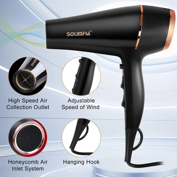 6-Level Professional Hair Dryer Salon Industrial Grade Quick Drying High Temperature Hair Styling Tool Barbecue for Home Buyfinity