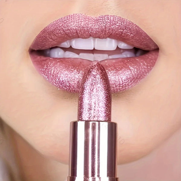 Rose smoke powder, bright starry sky, glossy velvet texture, durable, make your lips shiny, waterproof, anti-fouling. Buyfinity