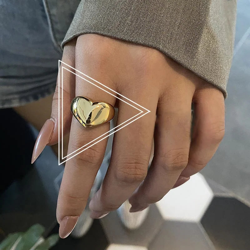 Gold Silver Color Irregular Wave Rings Trendy Simple Geometric Handmade Jewelry for Women Couple Adjustable Ring Wedding Buyfinity