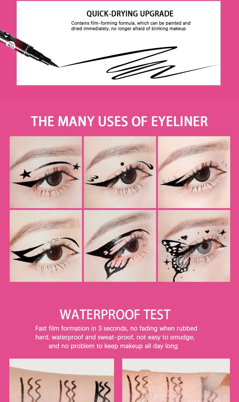 Long Lasting Quick Drying Waterproof Easy To Color Non Smudging Smooth Liquid Eyeliner Buyfinity