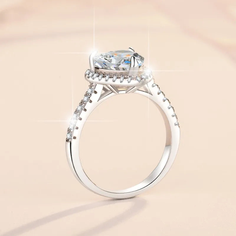 Store discount of $10 FIRERING 100% True Pink Heart Moissanite Rings 1-2ct GRA Certificate Ring Women Jewelry S925 Silver Buyfinity