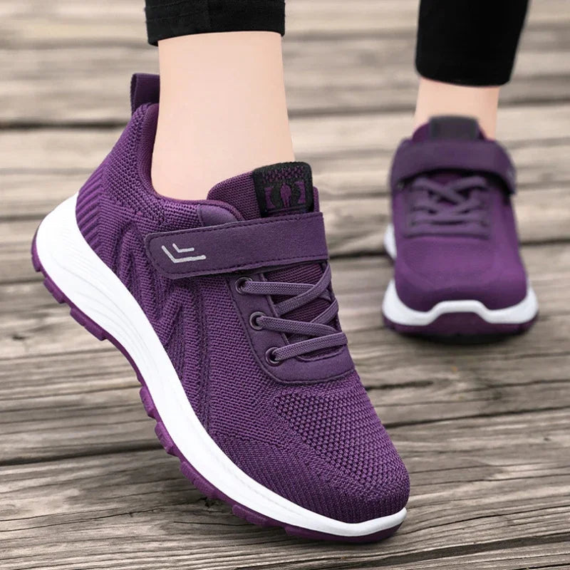 Women's Sports Shoes Running Shoes Ladies Breathable Sneakers Summer Light Mesh Outdoor Non-slip Leisure Lace Up Training Shoes Buyfinity