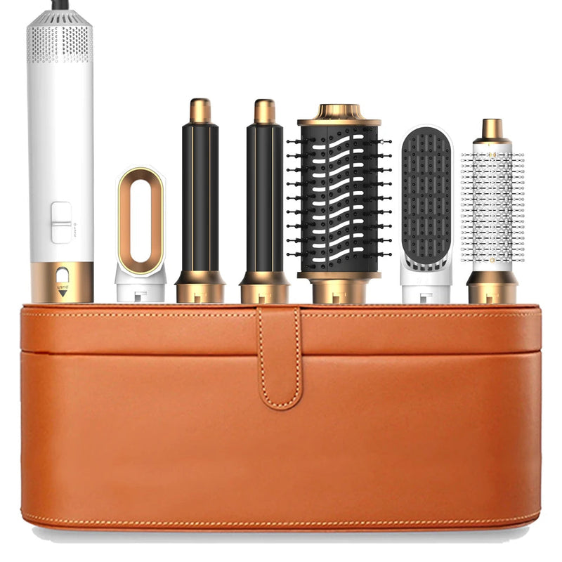6 in 1 Hair Dryer Brush Detachable Airflow Comb Curler Straightening Brush Heat Control Styler for Smooth Hair Buyfinity