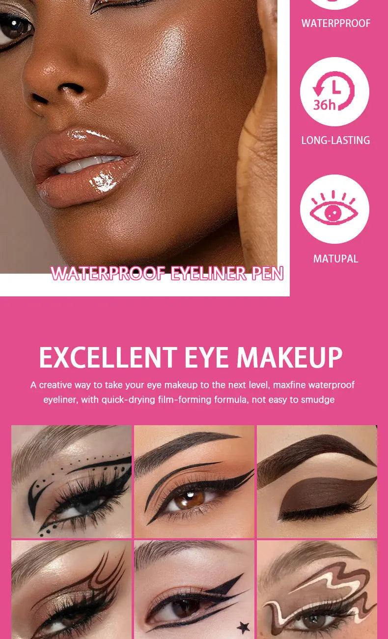 Long Lasting Quick Drying Waterproof Easy To Color Non Smudging Smooth Liquid Eyeliner Buyfinity