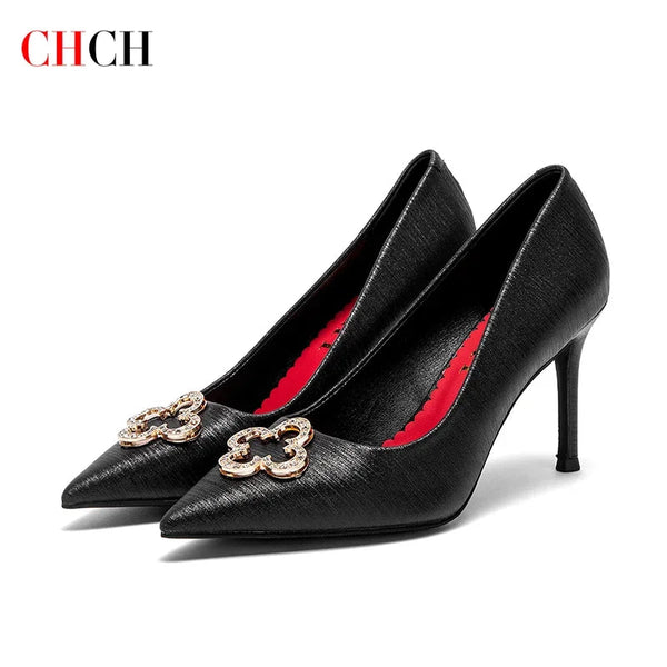 Heels CHCH Women's New High Quality Glitter Evening Shoes Women's Party Wedding Shoes 9cm Buyfinity