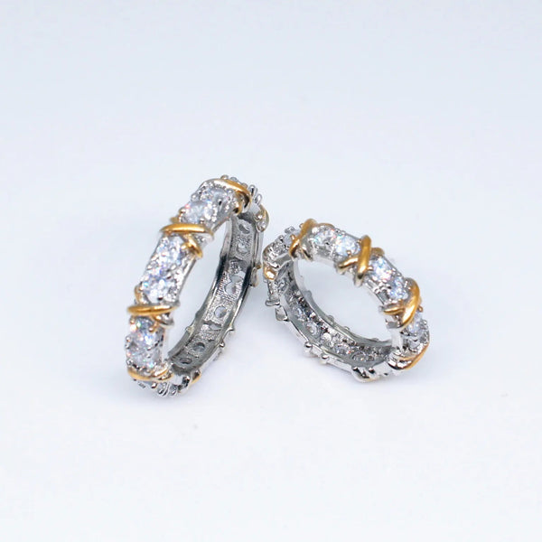925 Sterling Silver Rings Gold Separation Inlaid Zircon Rings For Women Glamour Jewelry Engagement Wedding Gifts Buyfinity