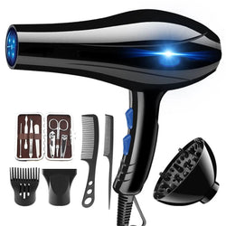 Hair Dryer 2200W Professional Powerful Hair Dryer Fast Heating Hot And Cold Adjustment Ionic Air Blow Dryer with Air Collecting Buyfinity