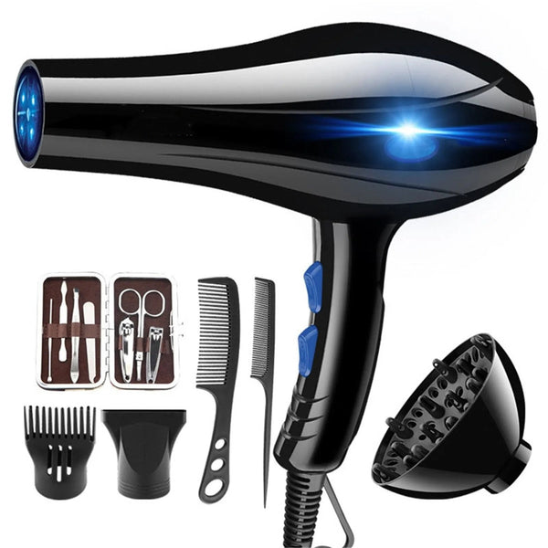 Hair Dryer 2200W Professional Powerful Hair Dryer Fast Heating Hot And Cold Adjustment Ionic Air Blow Dryer with Air Collecting Buyfinity