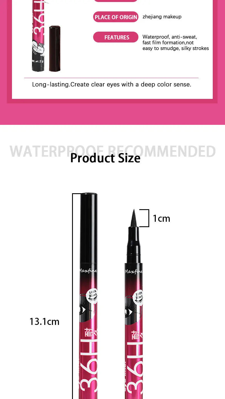 Long Lasting Quick Drying Waterproof Easy To Color Non Smudging Smooth Liquid Eyeliner Buyfinity