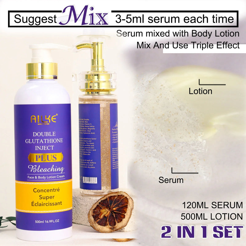 AILKE Whitening, Dark Spot & Sun Spot Removal Set, Brightening Shades, With Double Glutathione, Highly Concentrated Skin Care Buyfinity