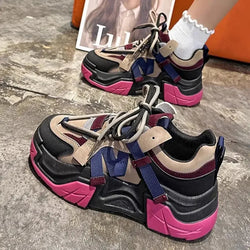 Sneakers Woman Footwear High on Platform Athletic Sports Spring Autumn Shoes for Women Trends 2024 Deals Korean New Casual Light Buyfinity