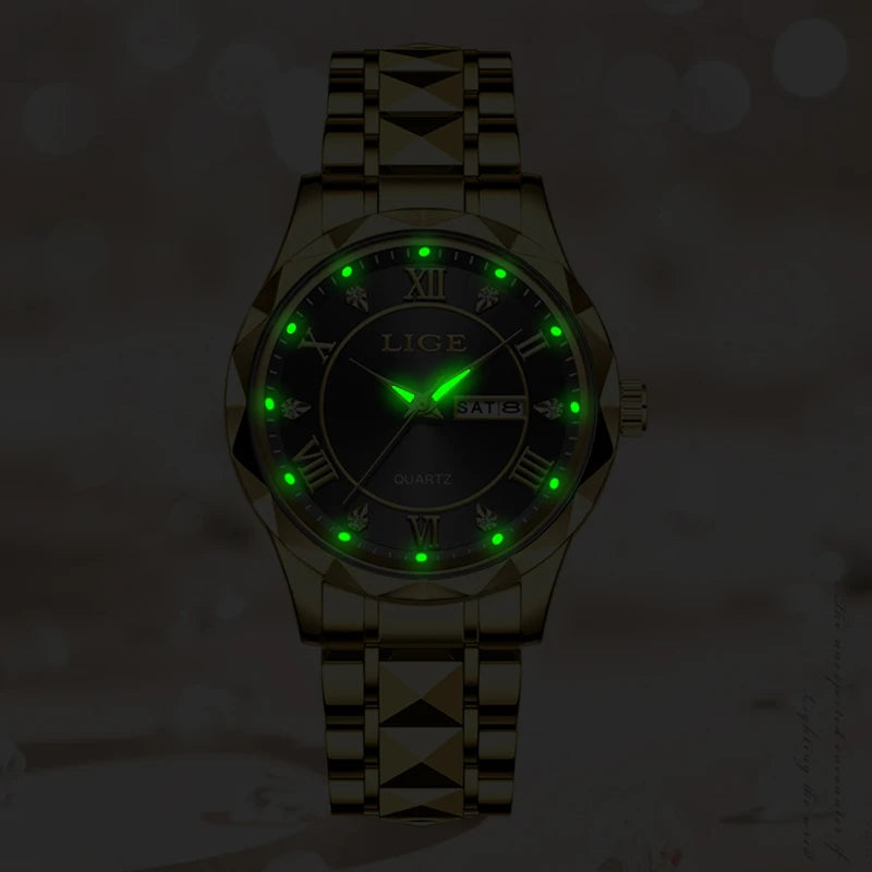 LIGE Casual Sport Watch Ladies Top Luxury All Steel Waterproof Quartz Watches For Women Fashion Gold Watch Women Montres Femmes Buyfinity
