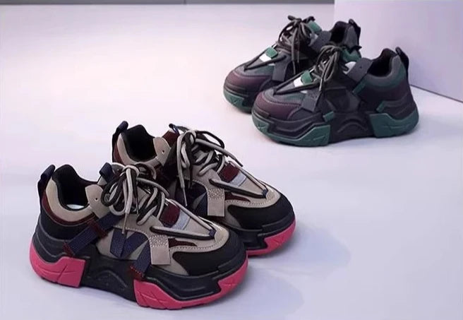 Sneakers Woman Footwear High on Platform Athletic Sports Spring Autumn Shoes for Women Trends 2024 Deals Korean New Casual Light Buyfinity