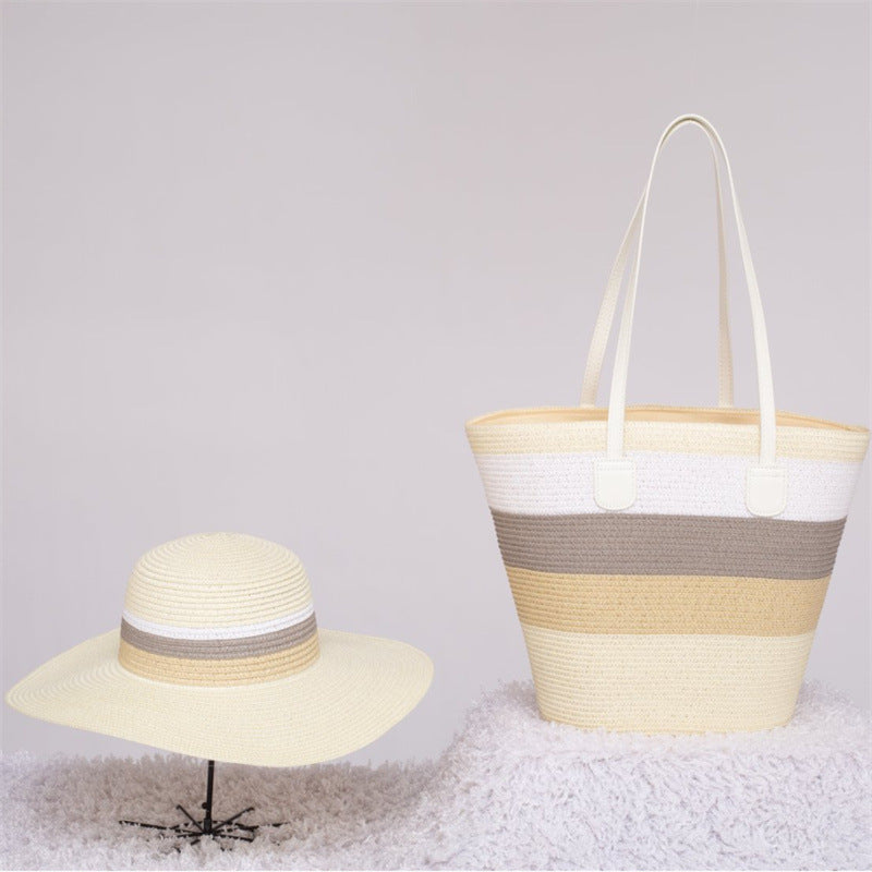 Beach Sun Hat Large Capacity Shoulder Bag Hat Suit Buyfinity