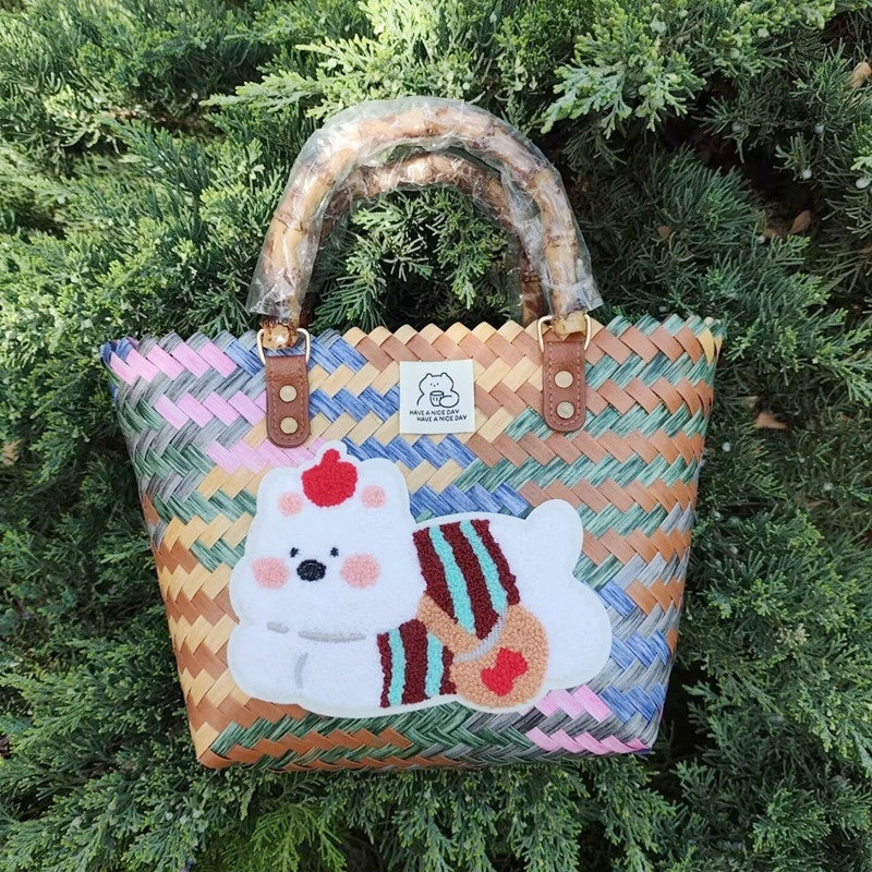 Creative Printing Bamboo Large Capacity Travel Handbag Buyfinity