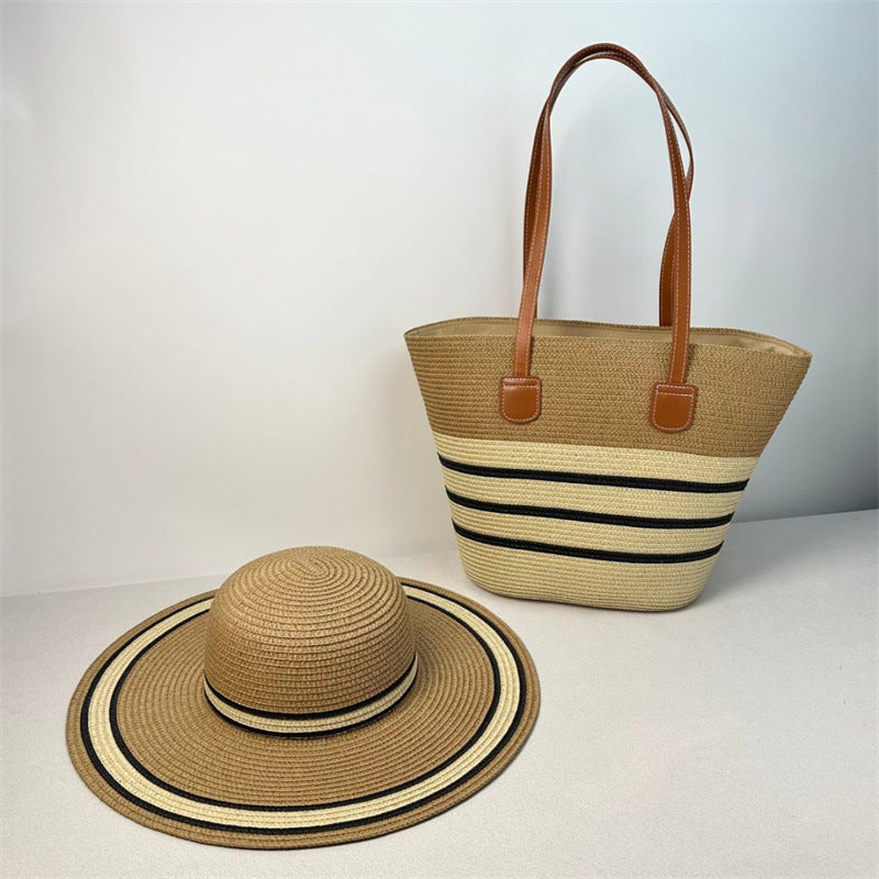 Beach Sun Hat Large Capacity Shoulder Bag Hat Suit Buyfinity