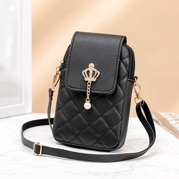 Simple All-match Messenger Bag Pearl Vertical Model In Square Shape Buyfinity