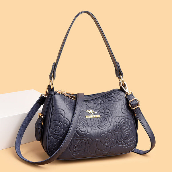 Soft Leather Textured Ethnic Style Simple Versatile Large Capacity Shoulder Messenger Bag Buyfinity