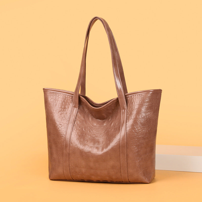 Women's Soft Leather Portable Large Capacity Shoulder Bag Buyfinity