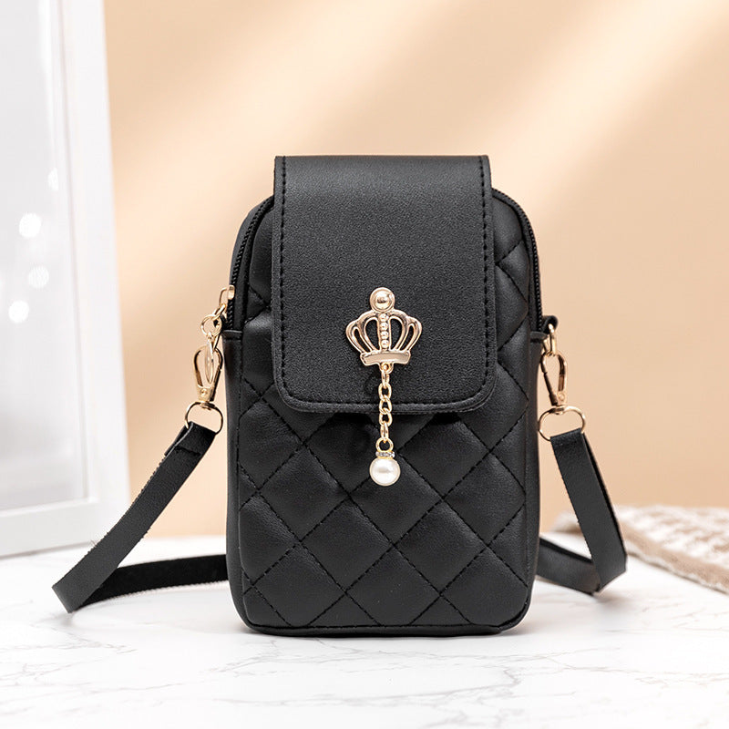 Simple All-match Messenger Bag Pearl Vertical Model In Square Shape Buyfinity